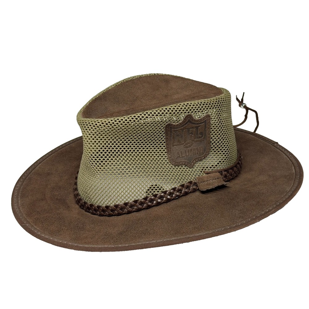 NFL Cowboy Hat By Monterey Bay Suede Mesh Brown Waterproof Australian Made USA